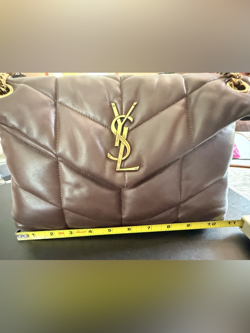 Saint Laurent YSL Loulou Puffer Medium Dark Ganache Lambskin Shoulder Bag - Picture 3 of 16